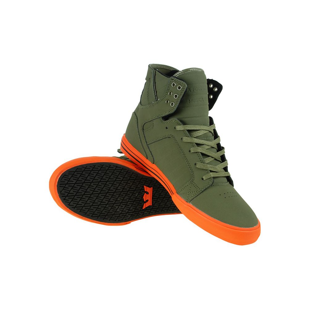 Baskets Montantes Supra SkyTop Vert Tuf Green Homme | JCF-09238612